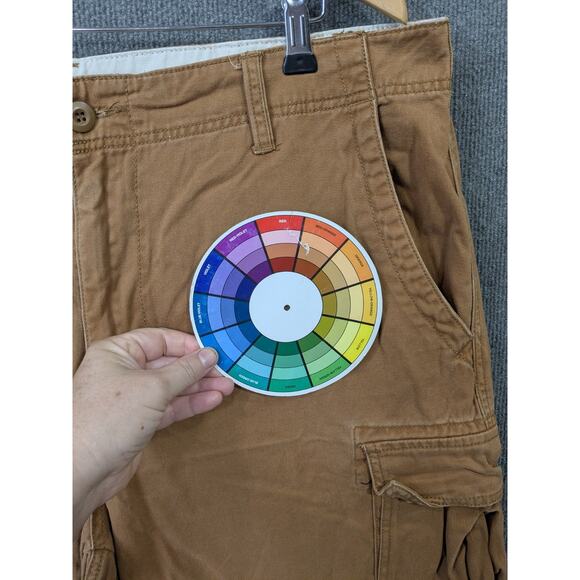 Plugg Shorts Mens 38 (Fits 40x11) Baggy Cargo Camel Cotton Dad Skater Summer - Picture 2 of 8